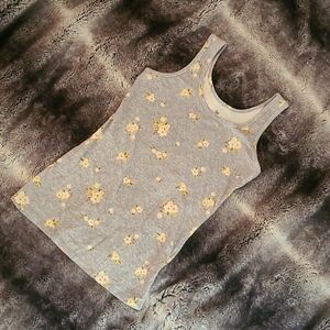 Grey Floral Design Favorite Tank from SO